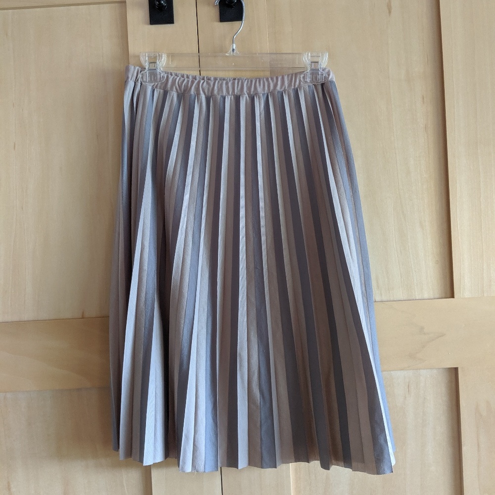 Zara Collection Pleated Striped Skirt